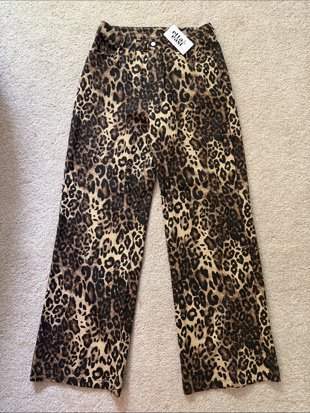 NWT Etta & East Leopard Pants Size Large